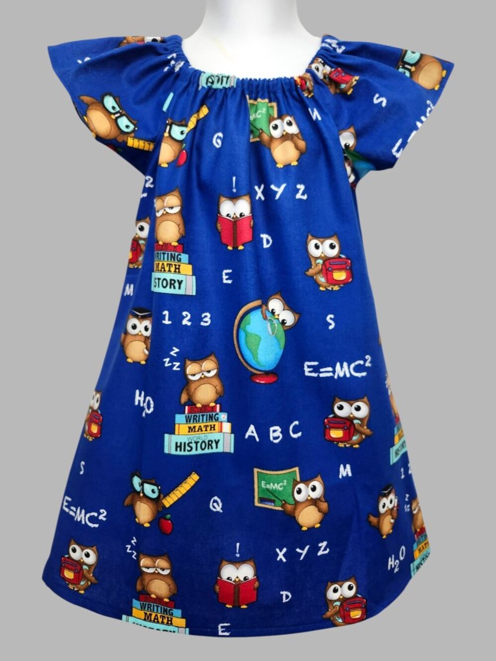 Pre School girls dress School Owls dress for girl Kindergarten girl dress